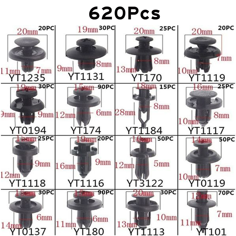 Mixed Size Car Plastic Retainer Clips Automobile Fender Push Pin Rivet Door Trim Panel Retainer Automobile BumperFasteners Tool Mixed Size Car Plastic Retainer Clips Automobile Fender Push Pin Rivet Door Trim Panel Retainer Automobile BumperFasteners Tool