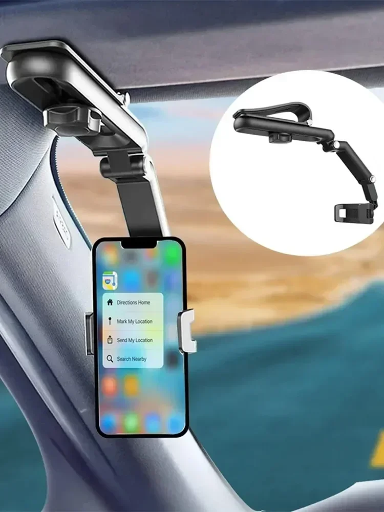 Universal Car Rearview Mirror Phone Holder 720 Degree Rotation Car Phone Holder Mount Stand For Dash Cam GPS Smartphone Bracket Universal Car Rearview Mirror Phone Holder 720 Degree Rotation Car Phone Holder Mount Stand For Dash Cam GPS Smartphone Bracket