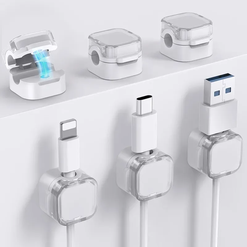 Colorful 6 PCS Magnetic Cable Clips Cable Smooth Adjustable Cord Holder Under Desk Cable Management Wire Keeper Cables Organizer Colorful 6 PCS Magnetic Cable Clips Cable Smooth Adjustable Cord Holder Under Desk Cable Management Wire Keeper Cables Organizer