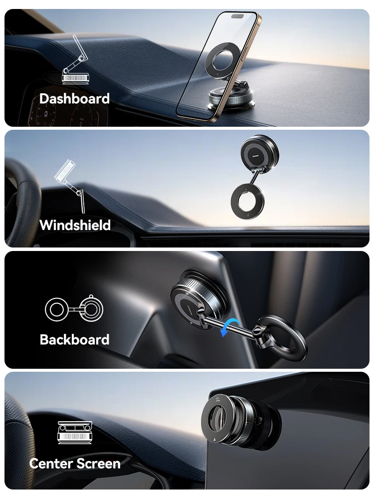 Joyroom Magnetic Suction Cup Phone Mount Vacuum Magnetic Car Phone Holder Mount With 360° Metal Strut for iPhone Samsung Xiaomi Joyroom Magnetic Suction Cup Phone Mount Vacuum Magnetic Car Phone Holder Mount With 360° Metal Strut for iPhone Samsung Xiaomi