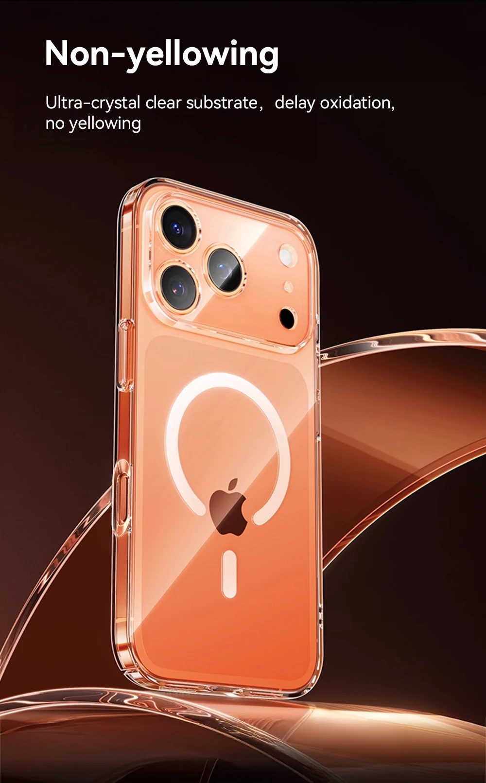 Joyroom Magnetic Case For iPhone 17 16 Pro Max Case Anti Yellow Transparent Cover For iPhone 17 Pro Wireless Charger Thin Cover Joyroom Magnetic Case For iPhone 17 16 Pro Max Case Anti Yellow Transparent Cover For iPhone 17 Pro Wireless Charger Thin Cover